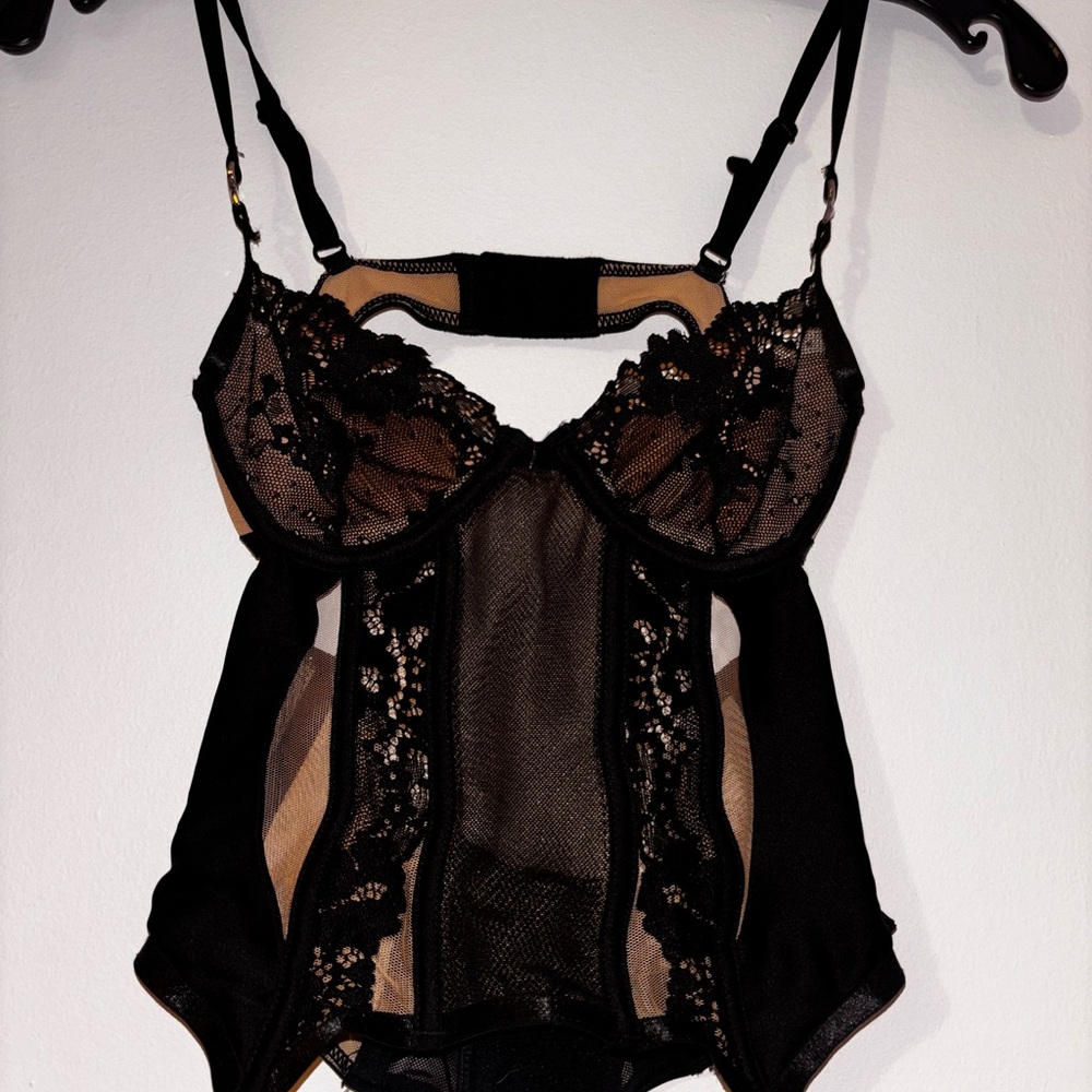 I.AM.GIA Black Tank Top with Lace Detailing